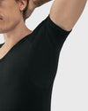 Heren - Anti Zweet Shirt-Wit-V-hals-S-Fibershirts color__zwart+neck__diepe v-hals
